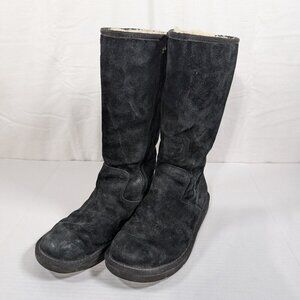 UGG black classic tall leather suede sheepskin SN 5683 womens size 8